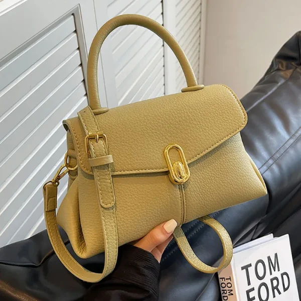 sac à main femme jaune élégant avec fermoir doré