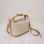 petit sac à main bandoulière en rotin