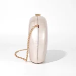 sac de soirée en coquillage blanc