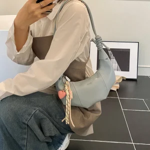 sac à main en cuir épaule gris