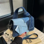 sac à main en jean bicolore