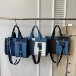 sac à main denim noir bleu avec bandoulière