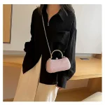 sac soirée rose lumineux pailleté