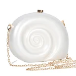sac de soirée blanc coquillage