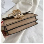 sac à main python beige doré