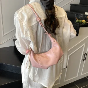 sac à main en cuir épaule rose