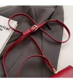 sac en cuir rouge pour femme