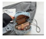 sac à main en denim bleu ciel