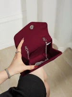 sac de soirée élégant bordeaux