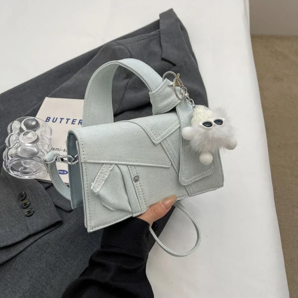 sac à main en jean blanc