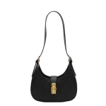 sac à main noir élégant et estival effet tressé