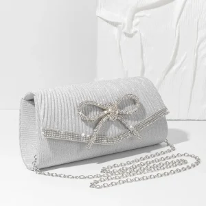 sac à main soirée argenté chic