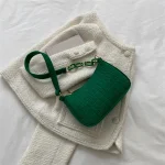 sac à main en cuir vert croco