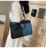 sac en jean avec bandoulière noir bleu