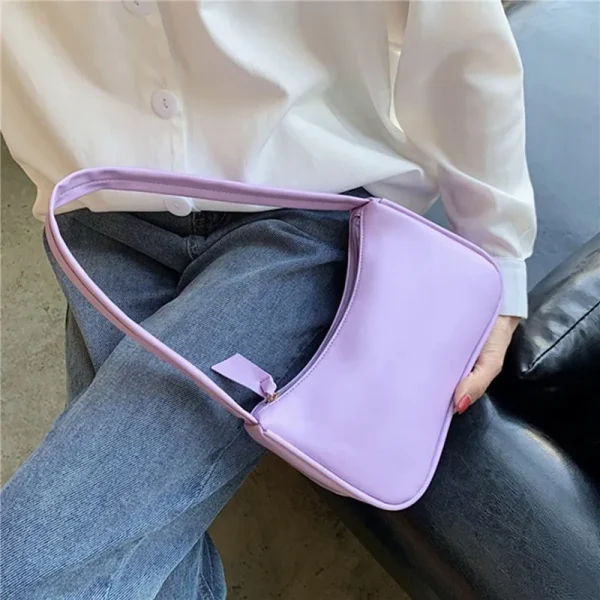 sac épaule lilas style minimaliste