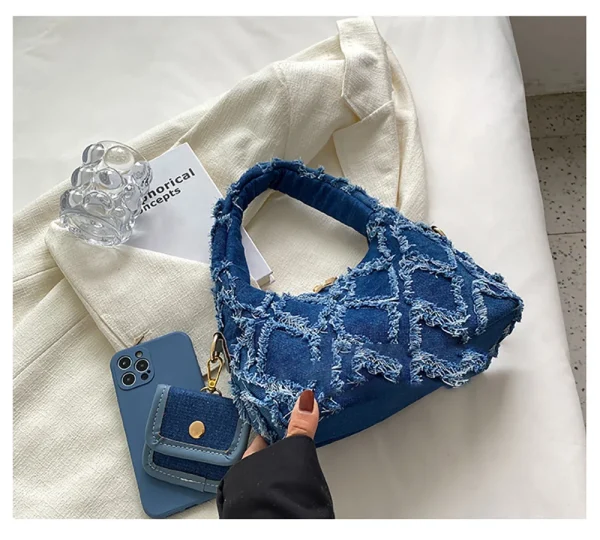 sac à main jean tressé style urbain