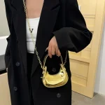 sac vernis doré pour femmes