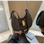 sac à main tressé gris élégant