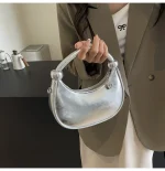 sac à main élégant verni gris