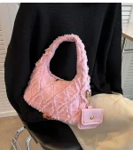 sac à main décontracté en jean rose