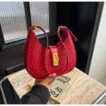 sac à main effet tressé avec boucle dorée