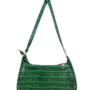 sac à main en cuir vernis vert – chic amp brillant