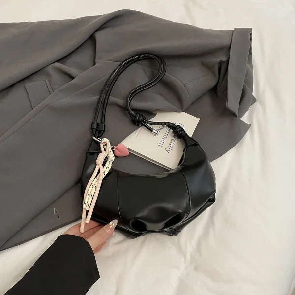 sac à main en cuir épaule noir