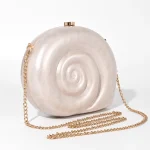 sac à main soyeux blanc coquillage