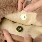 sac seau en fausse fourrure douce avec cordons tressés