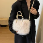 sac fourrure blanc pour femme